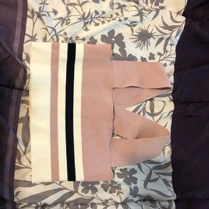 LF striped pink crop top size m